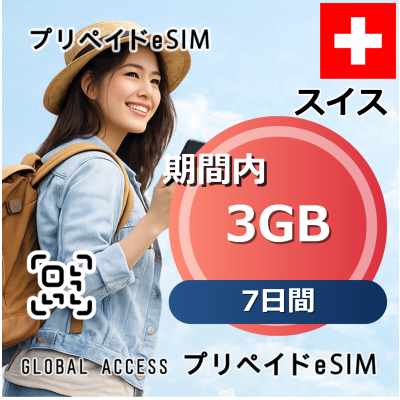 スイス eSIM 3GB 7日間