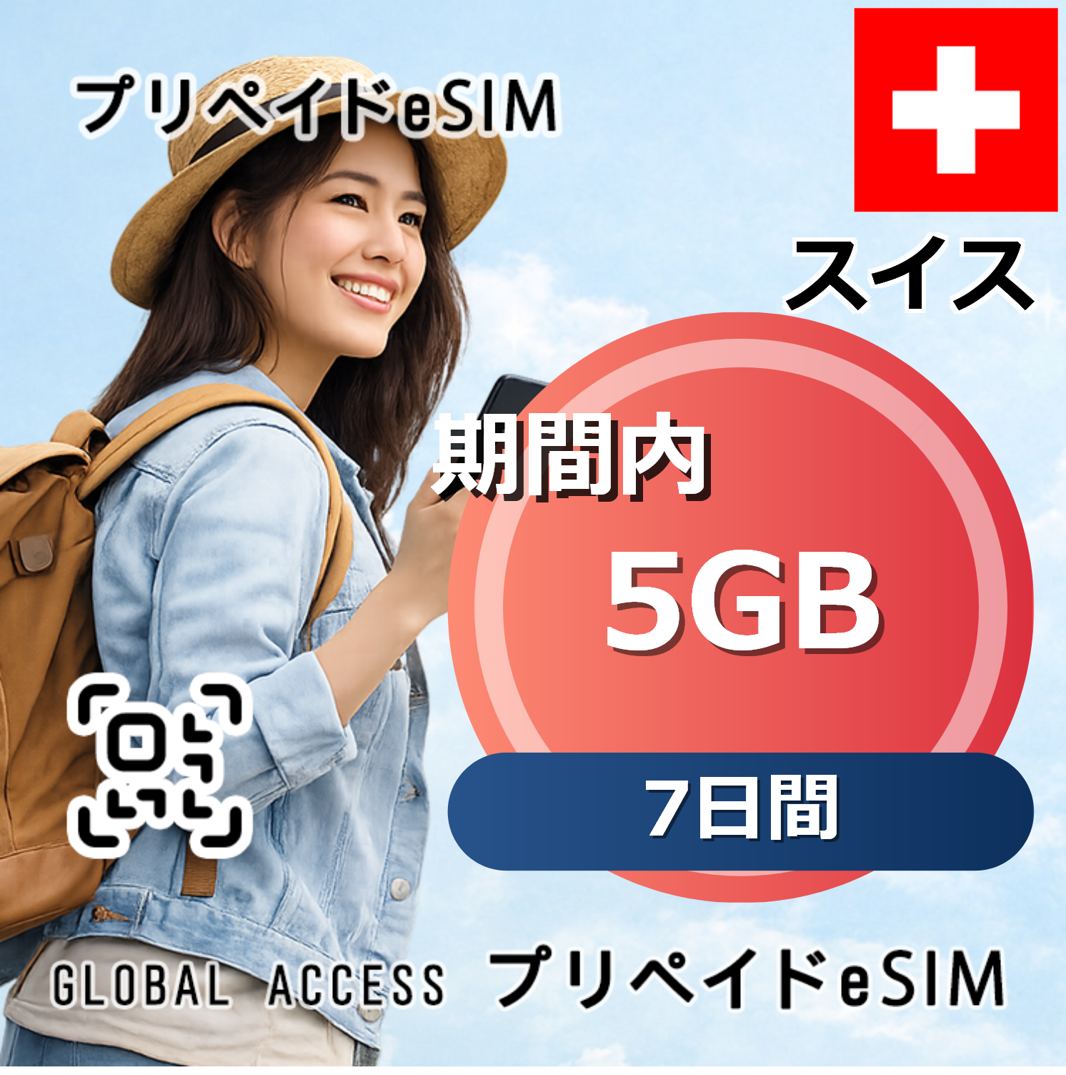スイス eSIM 5GB 7日間