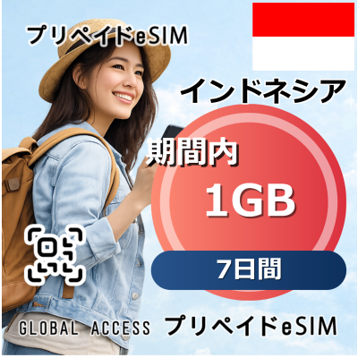 インドネシア eSIM 1GB 7日間
