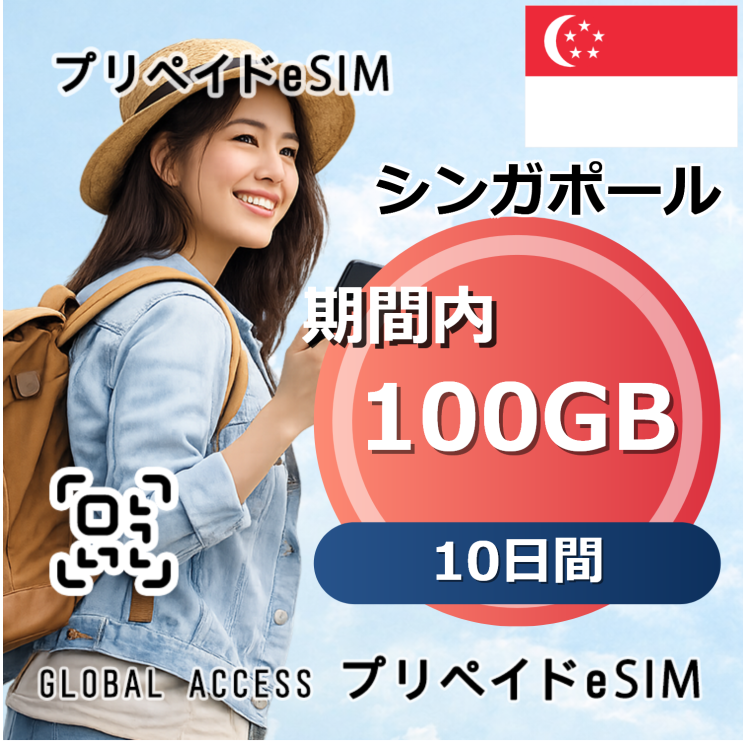 シンガポール eSIM 100GB 10日間
