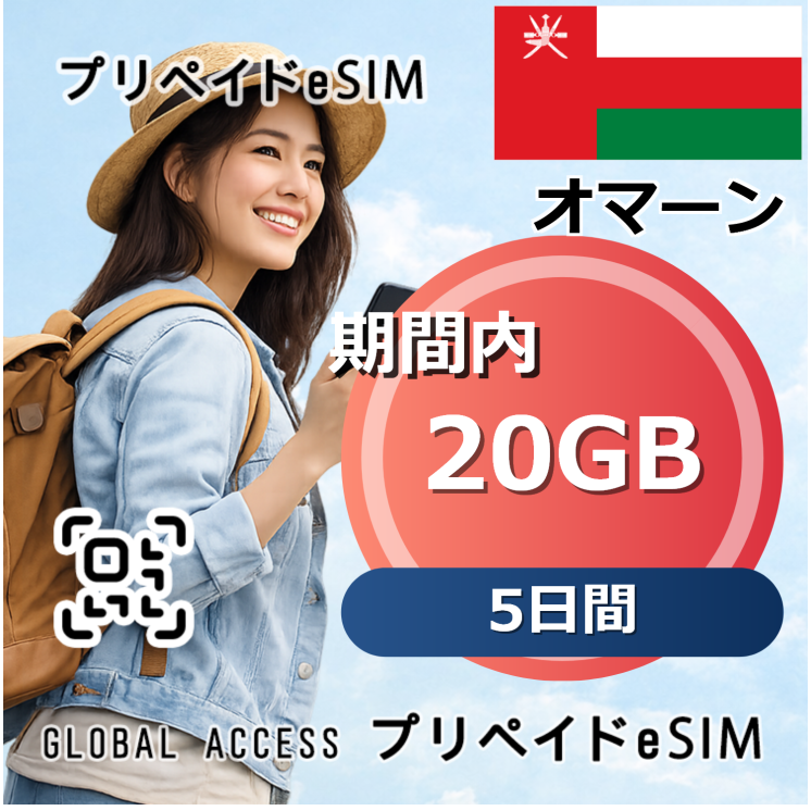 オマーン eSIM 20GB 5日間