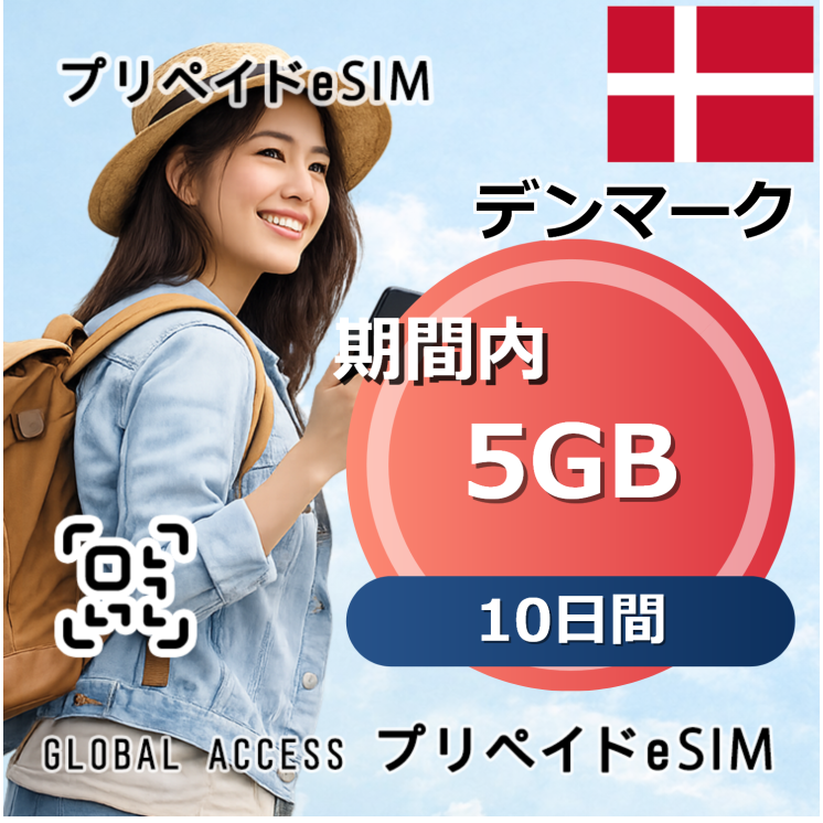 デンマーク eSIM 5GB 10日間