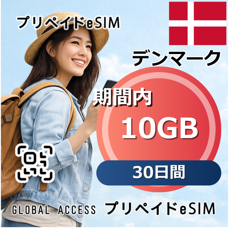 デンマーク eSIM 10GB 30日間